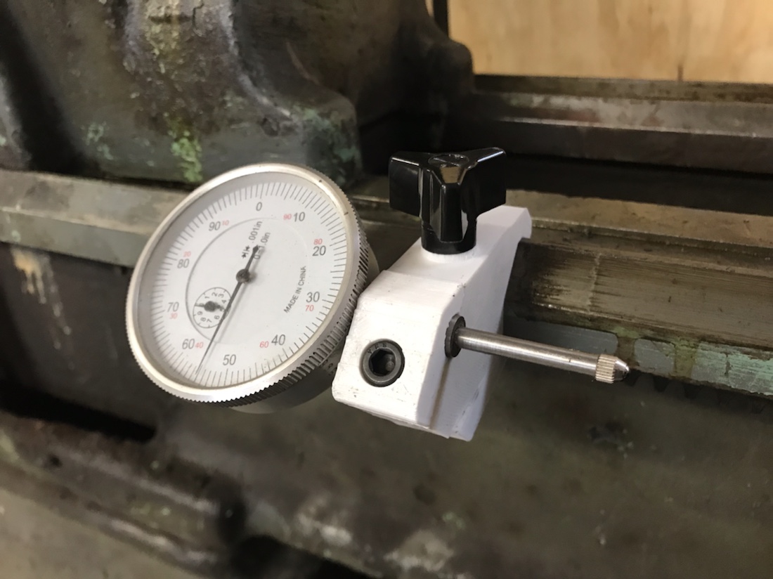 3D Printed Dial Indicator Clamp for 13" lathe